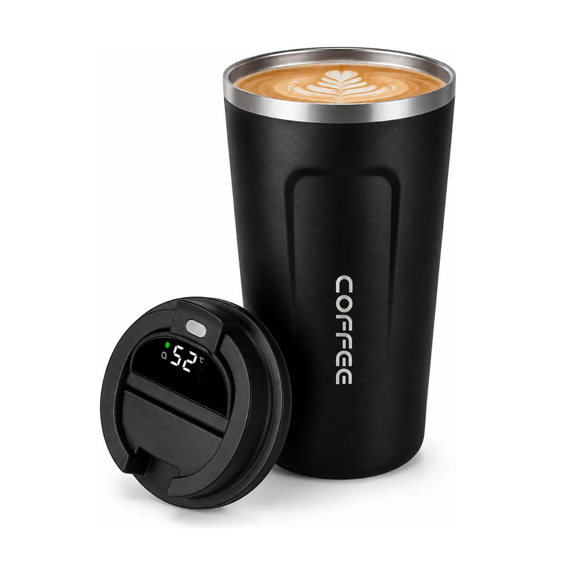 Vaso Térmico Con Display LED 510ml -  Negro