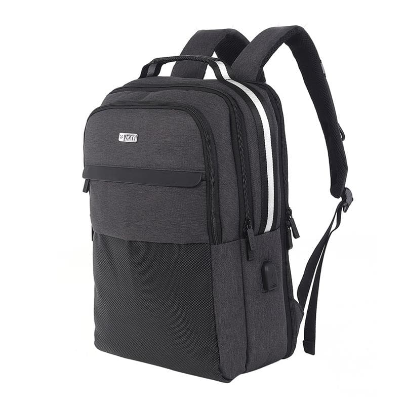 Mochila ZÖM Kansas - ZB-209BK - Usb - Gris