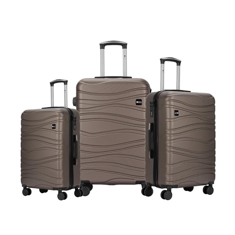 ZOM Valijas rígidas ZL-S052CF - Set x3 medidas - Wavy Coffee