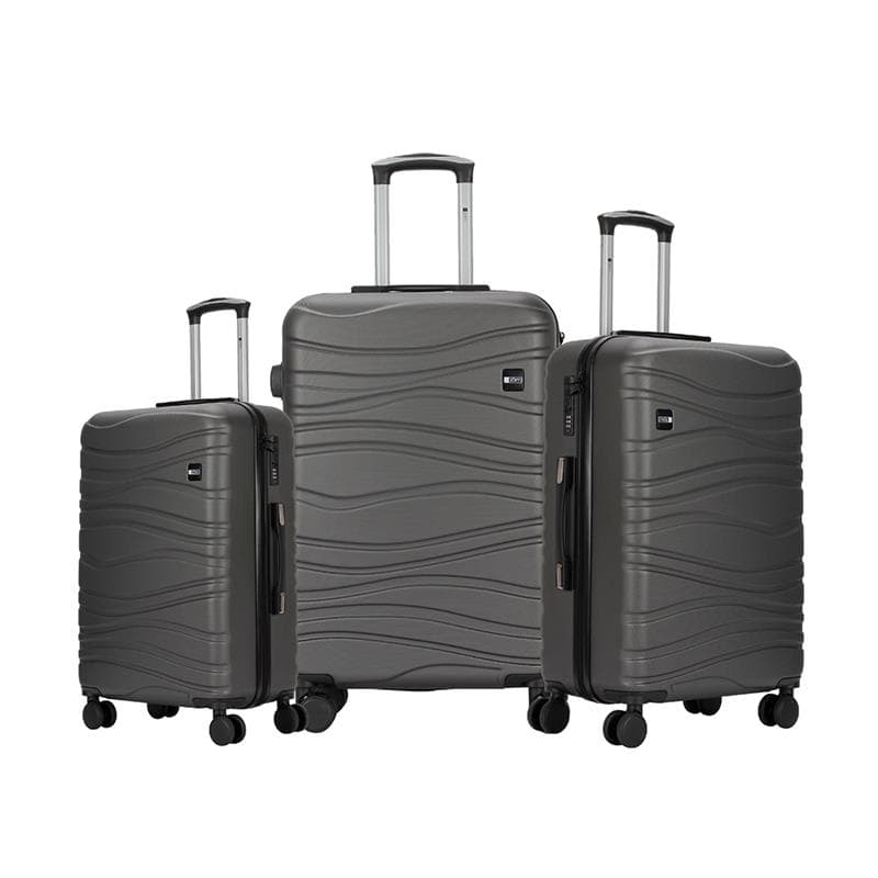 ZOM Valijas rígidas ZL-S052DK - Set x 3 medidas - Wavy Carbono