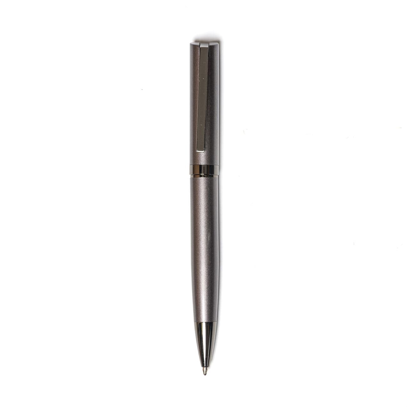 Bolígrafo metálico retráctil en estuche color negro