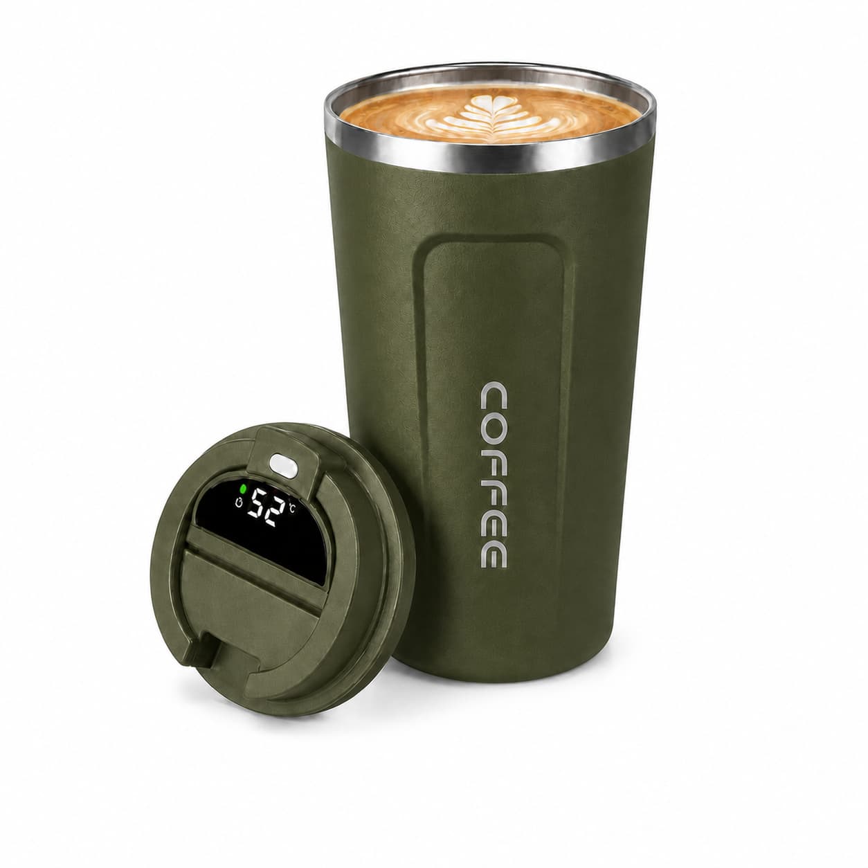 Vaso Térmico Con Display LED 510ml - Verde
