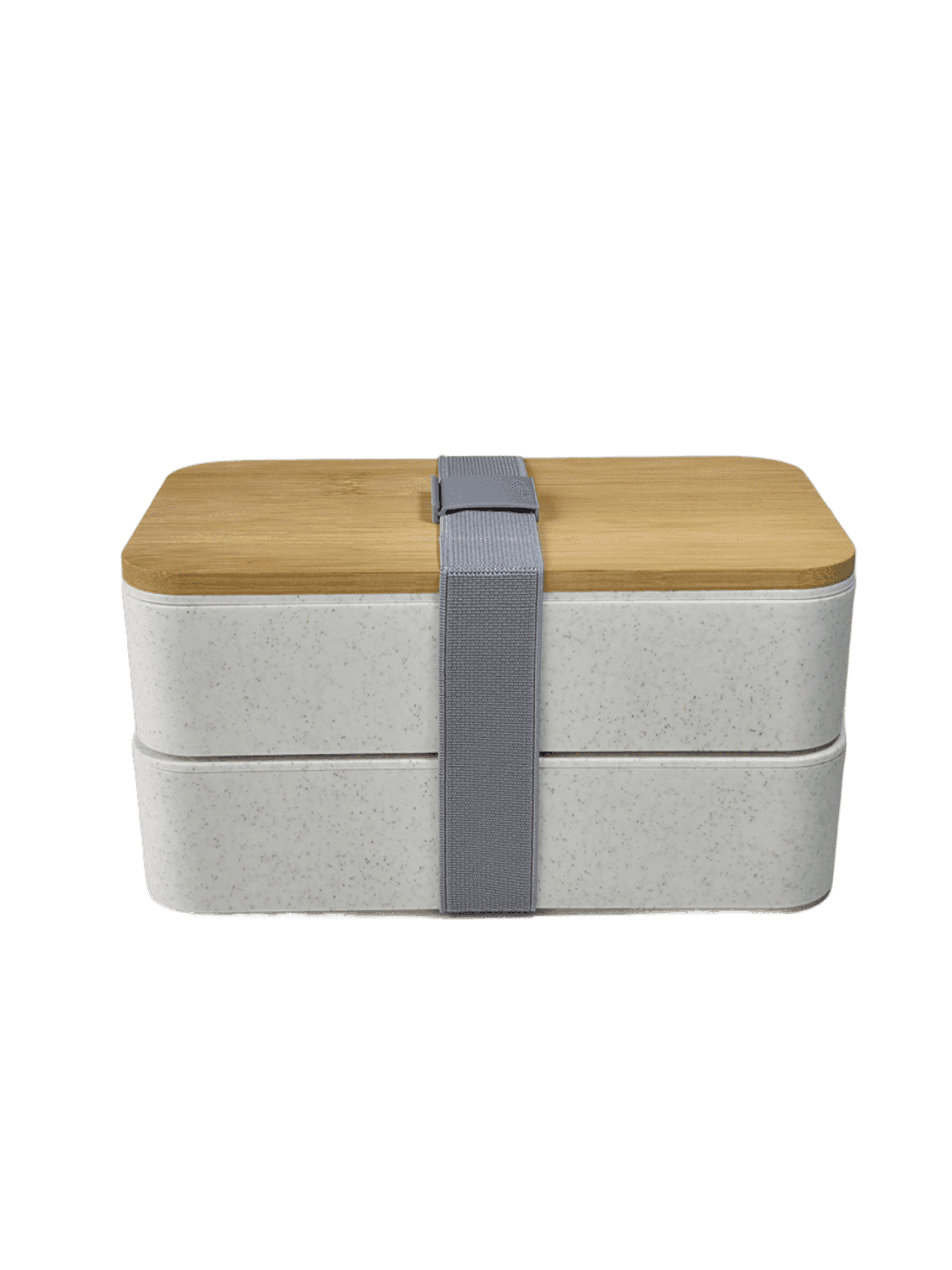 Lunchera ecológica de fibra de trigo y bamboo, libre de BPA. Está compuesta por dos recipientes con tapas individuales a